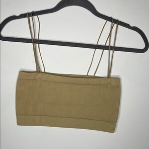 Sunday Best Tan Ribbed Knit Top